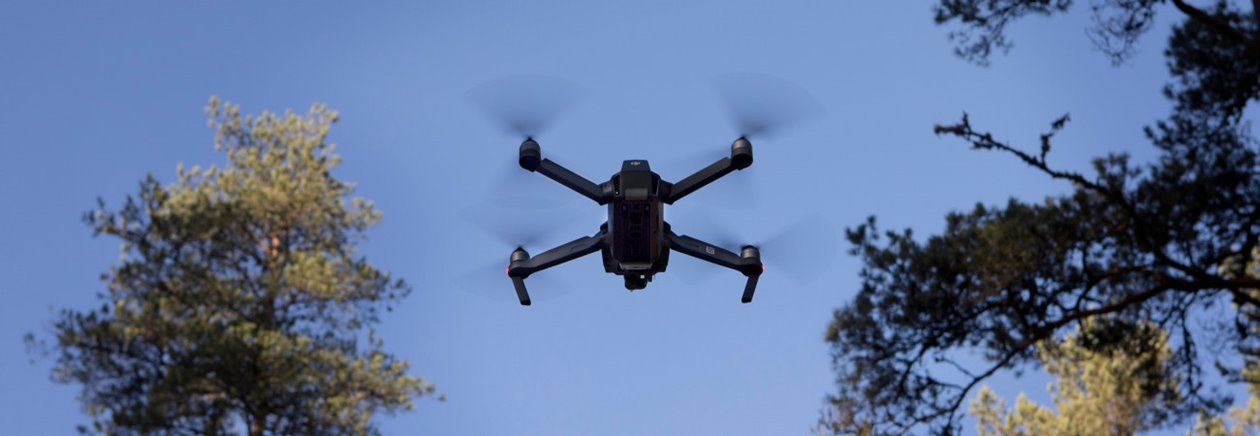 Drone over forest