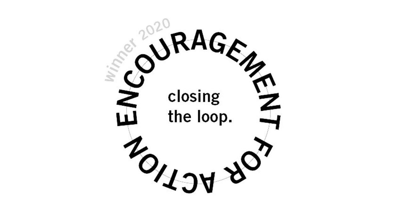 Vinnarlogotyp Encouragement for Action - Closing the loop. Södra vann priset 2020 med OnceMore.