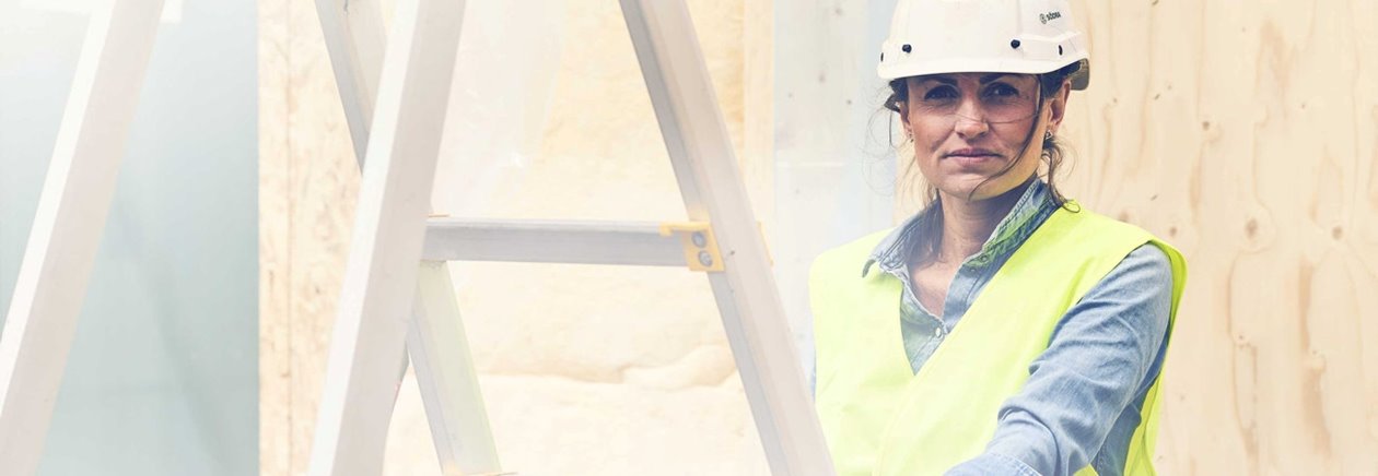 Woman working with wood 