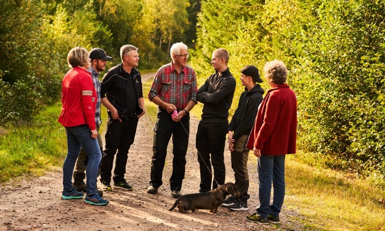 Skogsinspektor medlem 2020. 
Från vänster Katarina Carlsson,Albin Carlsson, Joakim Carlsson, Ingemar Levinsson, Hugo Carlsson, Simon Carlsson, Runa Levinsson.