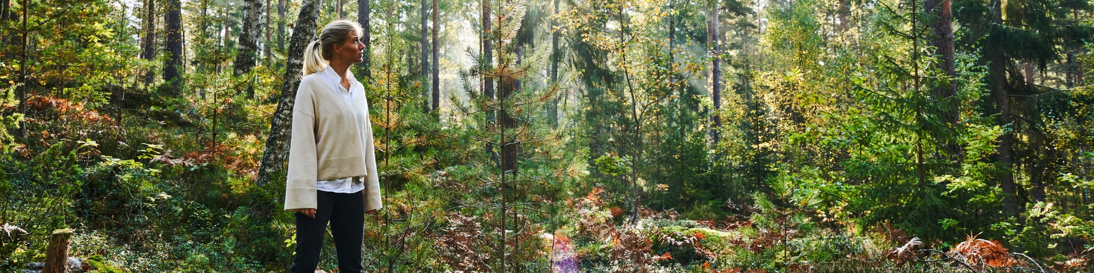 Woman in forest