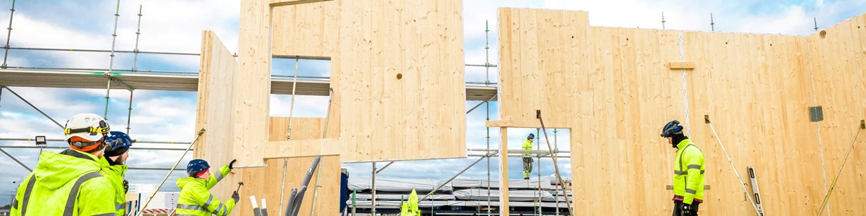 Bilder från stomresning vid Lagerkransen