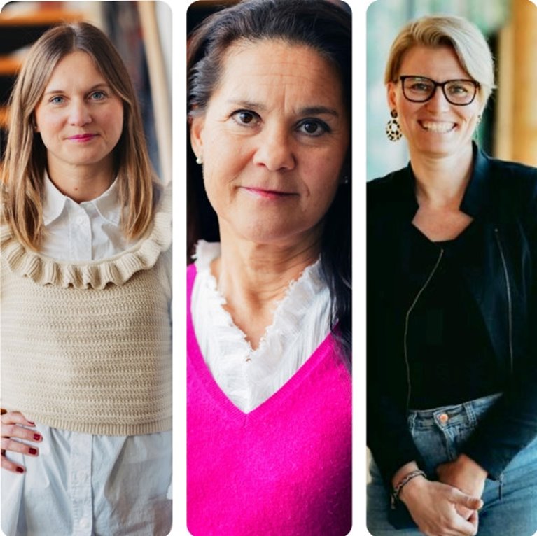 Tina Lemke, Camilla Sjögren and Maria Persdotter Isaksson