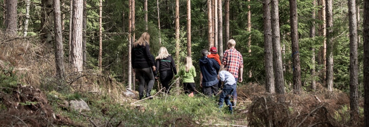 Människor i skogen