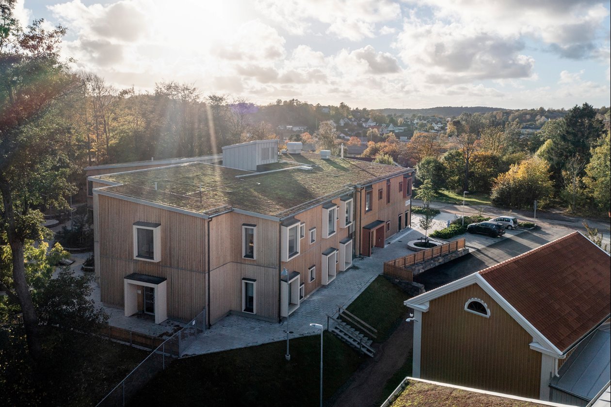 Förskolan hoppet byggd med KL-trä i stomme och som interiört synlig yta. Projekt i Göteborg av Södra Building Systems.