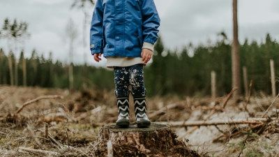 Från ett träd växer tusen möjligheter
Barn på stubbe