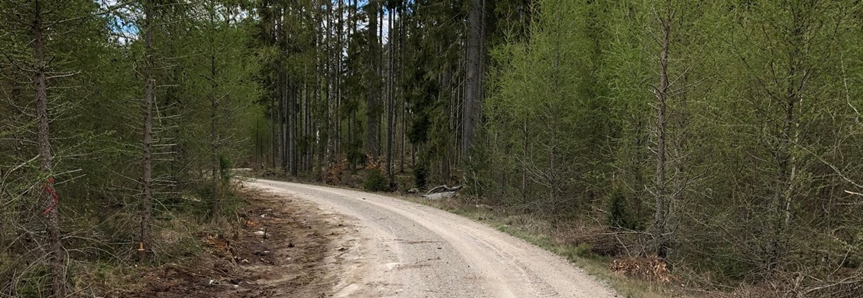 Upprustning av skogsbilväg
Breddning av kurva
Södras skogsbilvägstjänster
